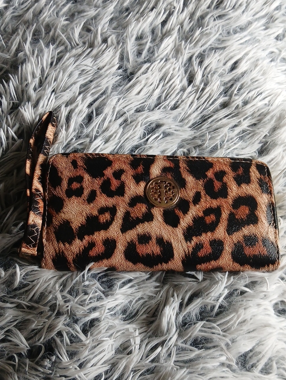 Women's Leopard Print Wristlet Wallet